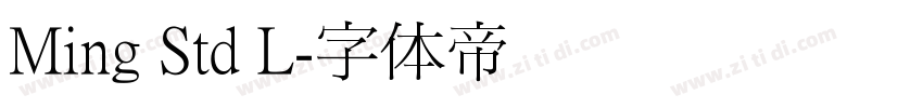 Ming Std L字体转换